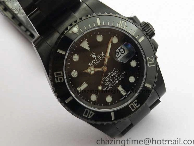 AAA Replica Watches Blaken Edition V6F WrinkleFree 1:1 Best Date W Submariner A 904L 2879 PVD 0121